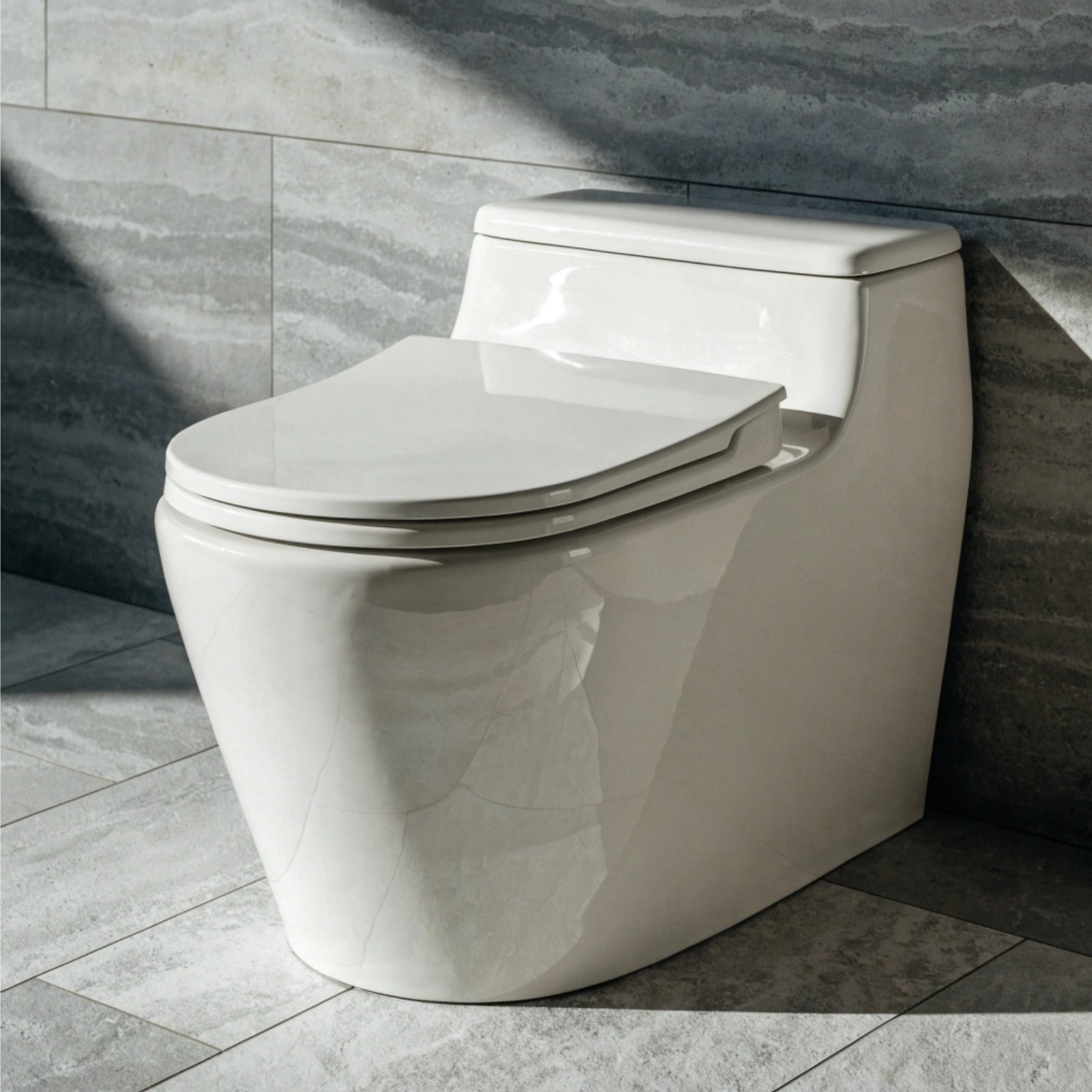 Modern commercial bathroom and luxury hotel guestroom toilet installation showcases