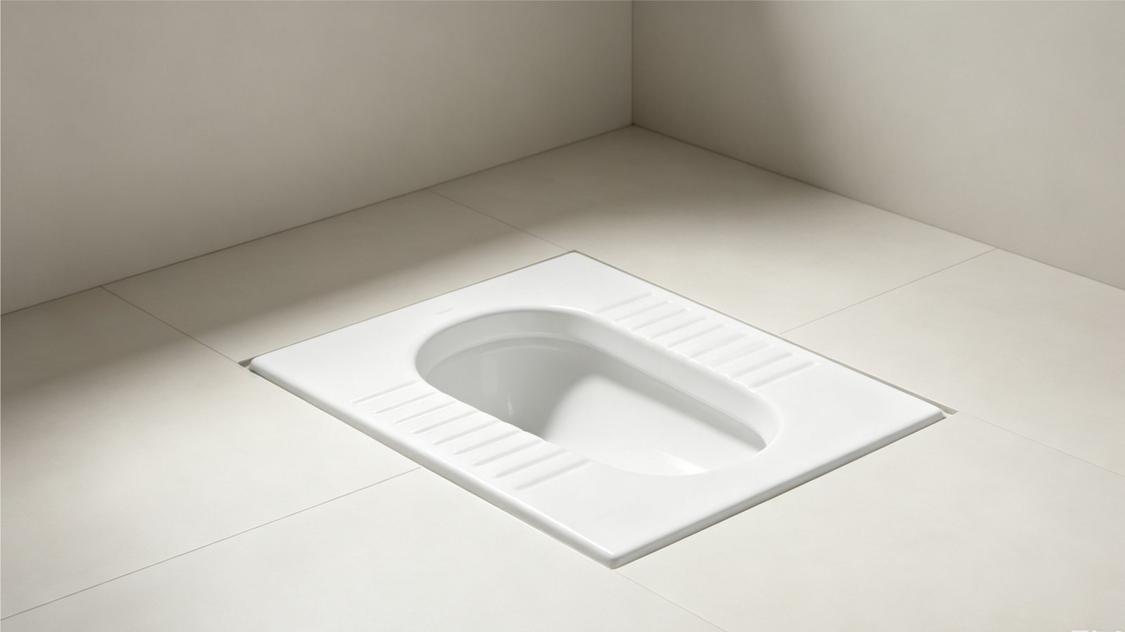 Floor inset squat toilet structure overview