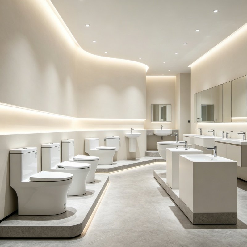 International buyers inspecting toilet manufacturing quality at YASIQI facility