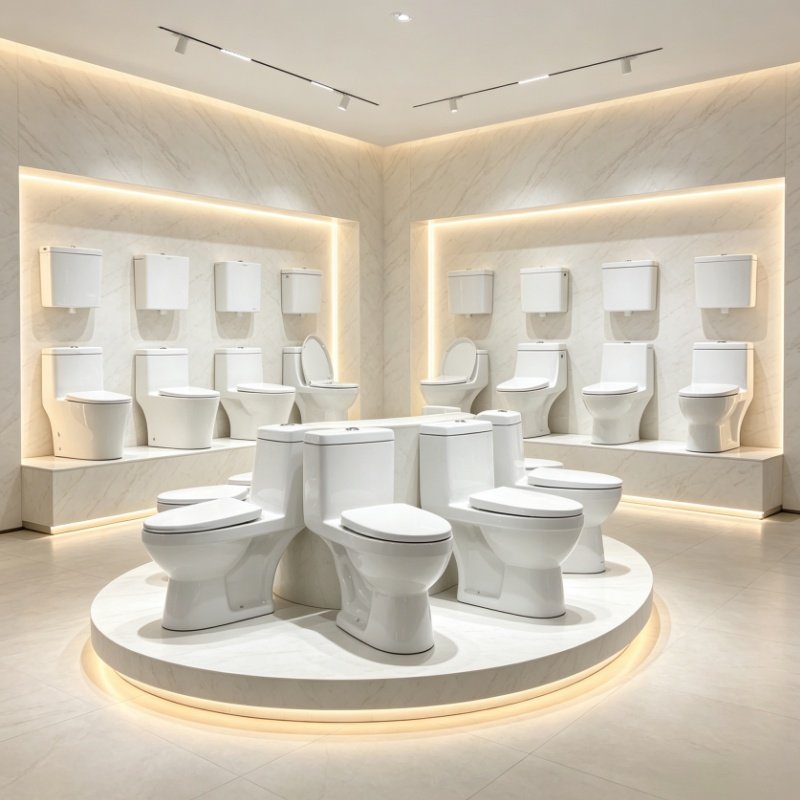 YASIQI two piece toilet high volume commercial project plumbing installation site