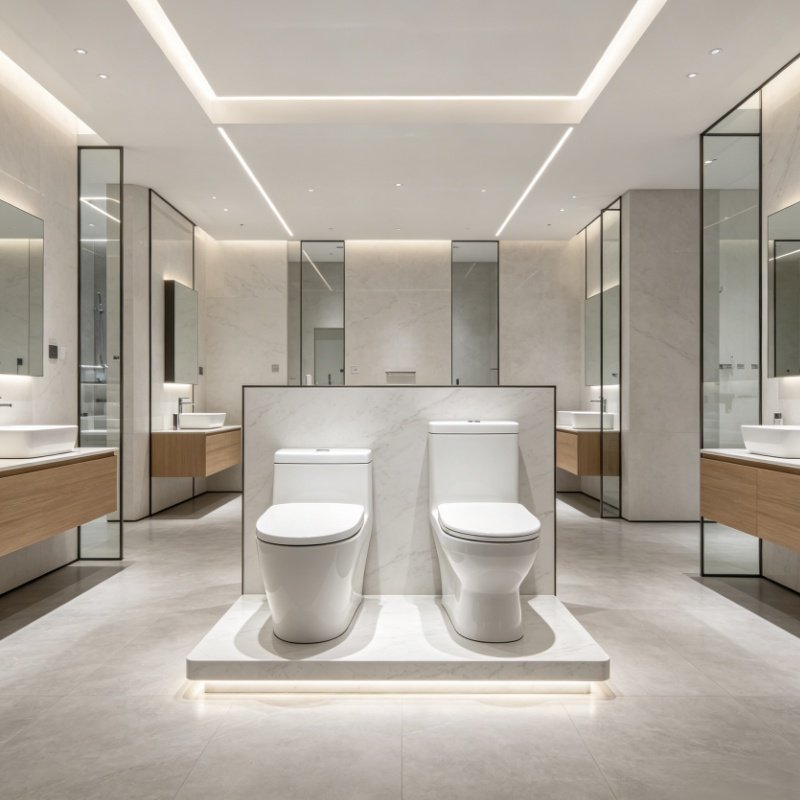 YASIQI commercial project toilet installation showcase