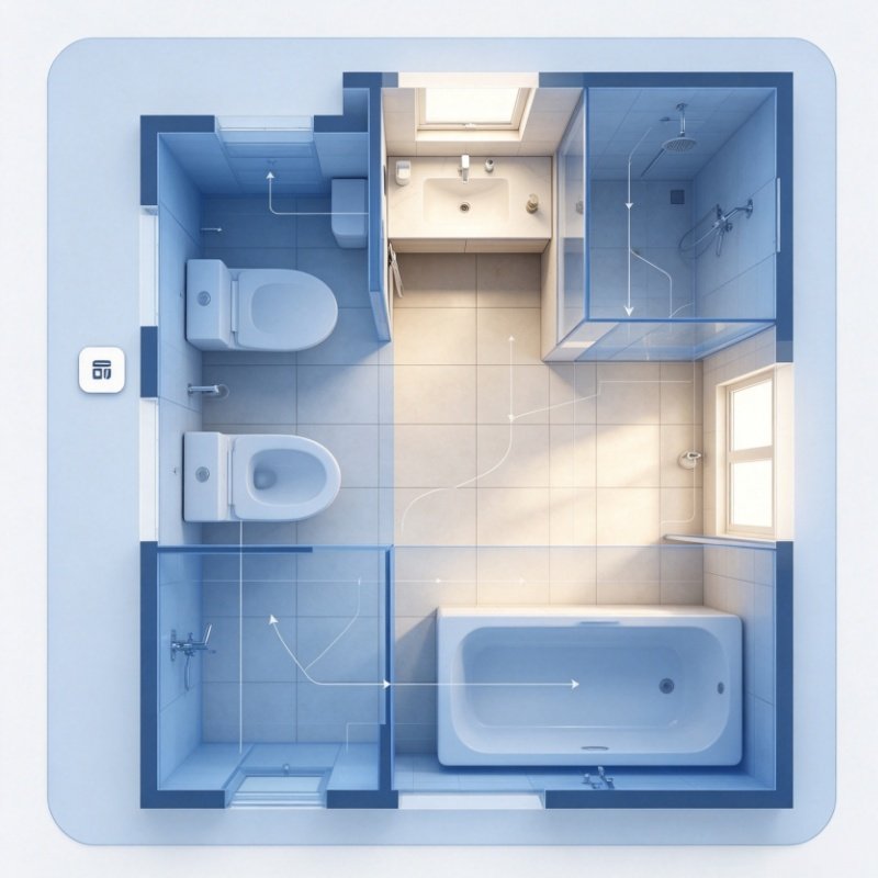 Modern integrated bathroom interior showcasing cohesive toilet and fixture styling