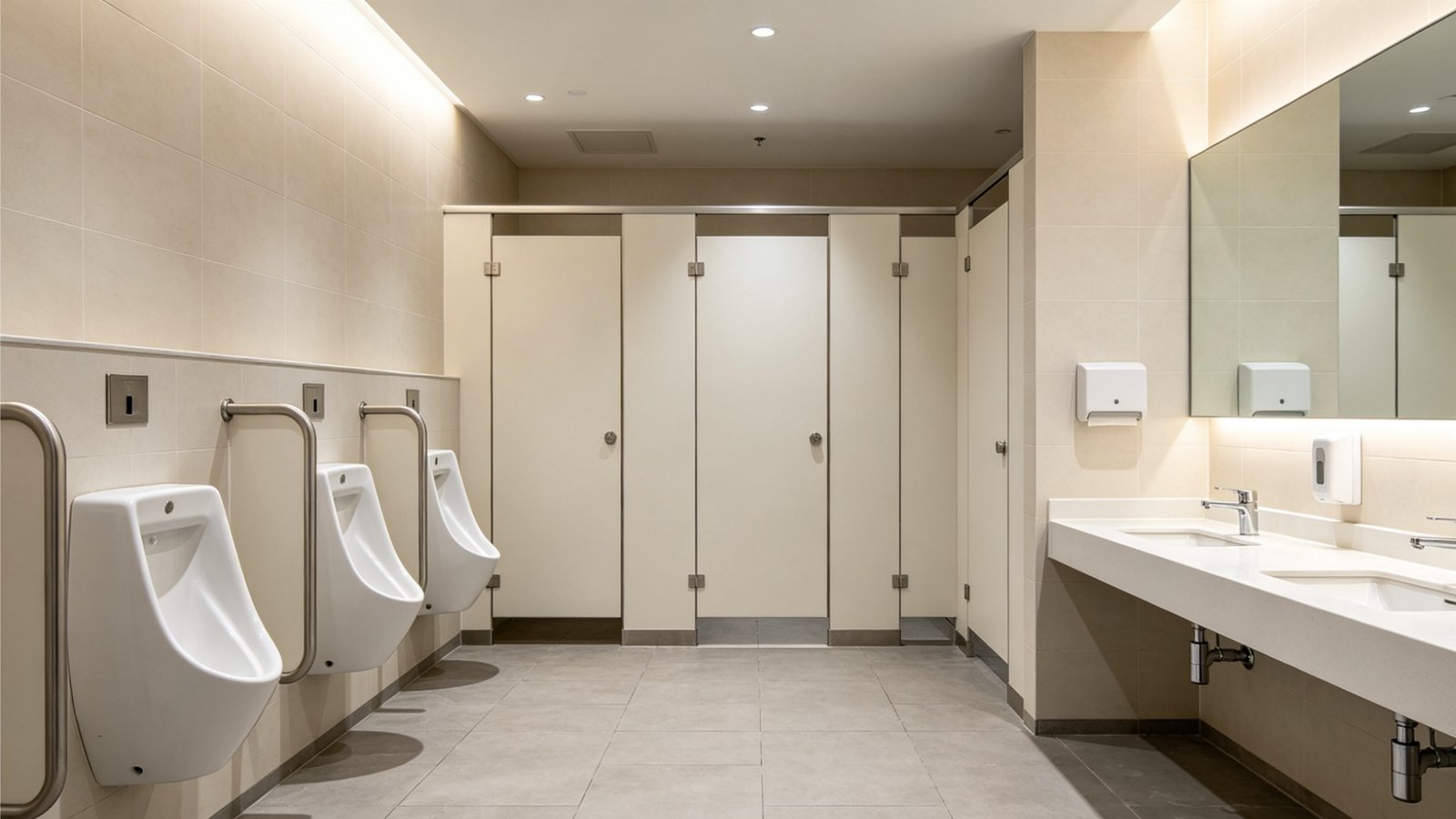 Commercial shopping center public restroom