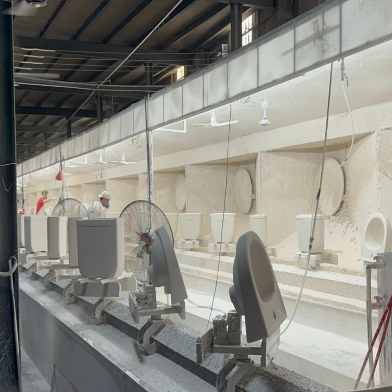 Foshan Yasiqi advanced sanitaryware manufacturing facility and automated kiln systems