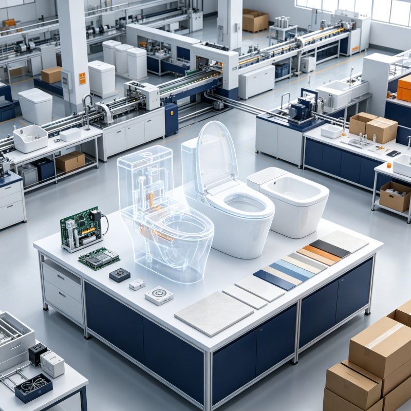 YASIQI sanitary ware OEM and ODM customization engineering process blueprint