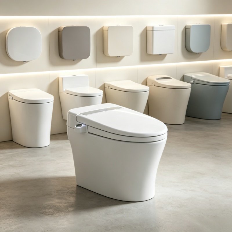 YASIQI smart toilet comprehensive features map and modular layout blueprint for residential and commercial projects