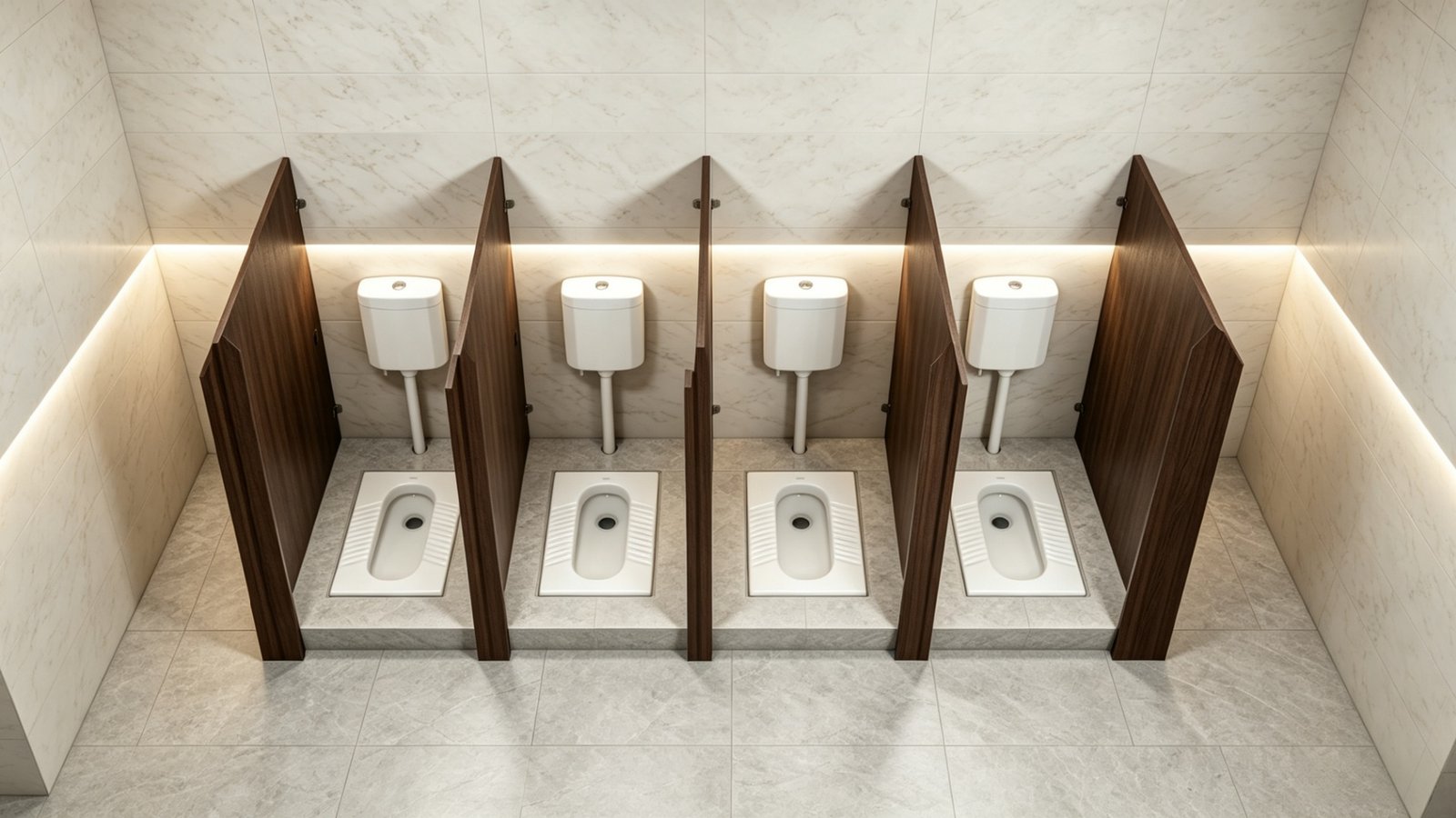 Industrial squat toilets optimized for factory dormitories and manufacturing facility restrooms