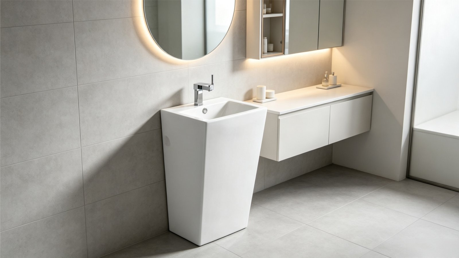 Pedestal basin installation