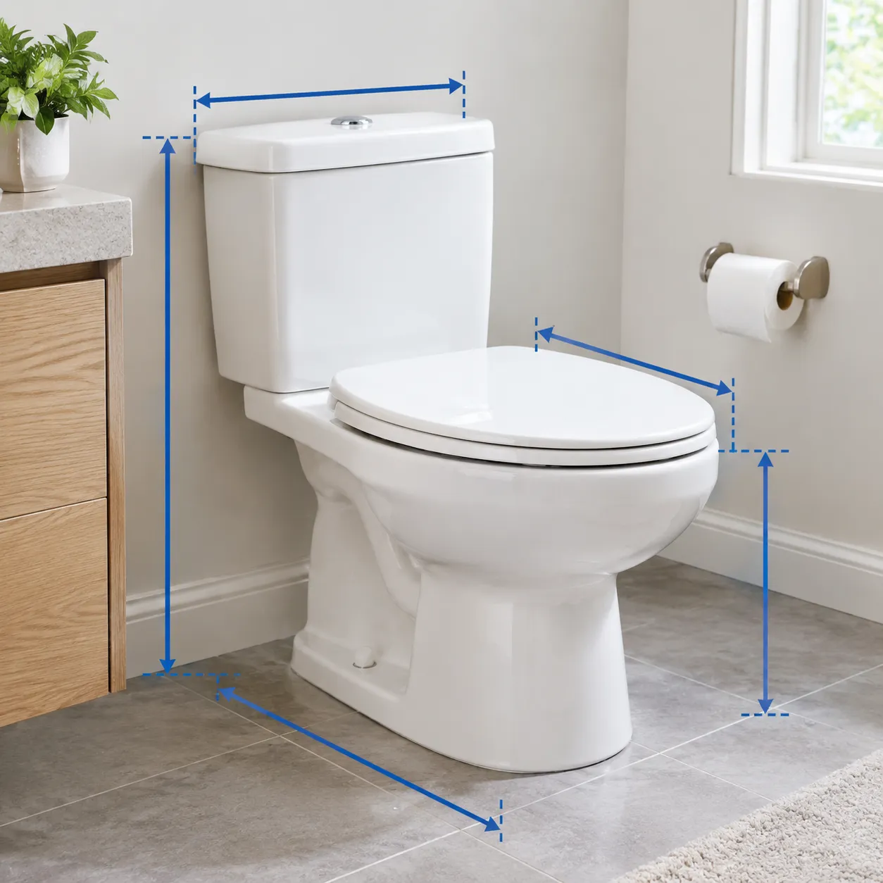 Two Piece Toilet Seat Size Guide Dimensions and Fit